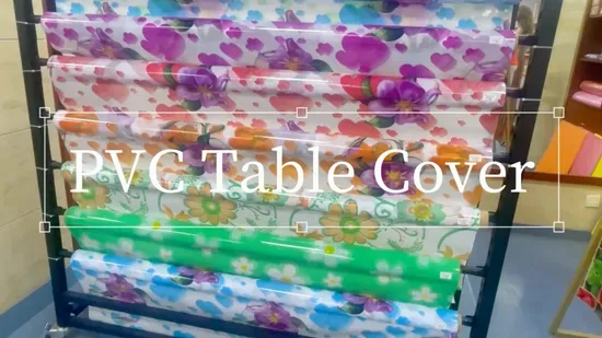 Customized Rectangle Wedding Banquet Dining Gold Plastic PVC Table Cover Cloth