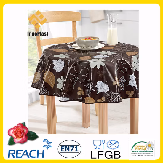 PVC Printed Tablecloth/Oilcloth LFGB Oko
