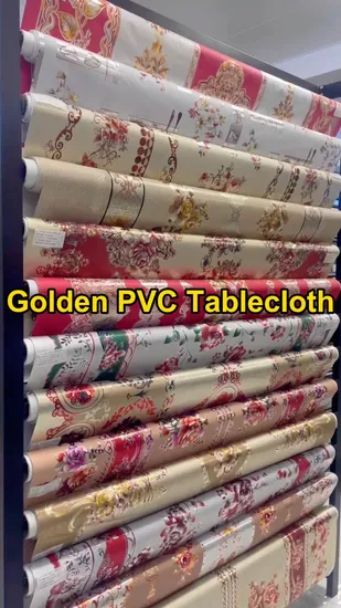 Wholesale Waterproof 140X2000X0.022cm PVC Tablecloth Outdoor Wedding Rectangular Table Cloth