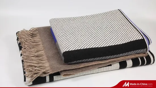 Winter Leisure Woven Plain 100% Cashmere Throw Blanket 