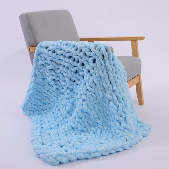 Sofa Cable Knit Throw Soft 100%Acrylic New Design Woven Blanket