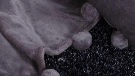 Plain Cozy Woven Bedding Sofa Flannel Blanket with Low Price 