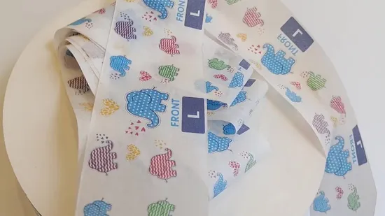 Raw Material Tissue Paper Frontal Tape for Disposable Baby Pull UPS 