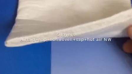 5 Layers Absorbent Airlaid Paper Sap Diaper Sanitary Napkin Materials 
