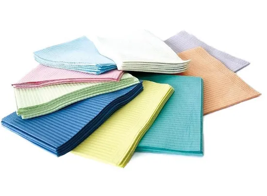 Colorful Custom Logo Medical Pink 3 Ply Disposable Dental Bibs 